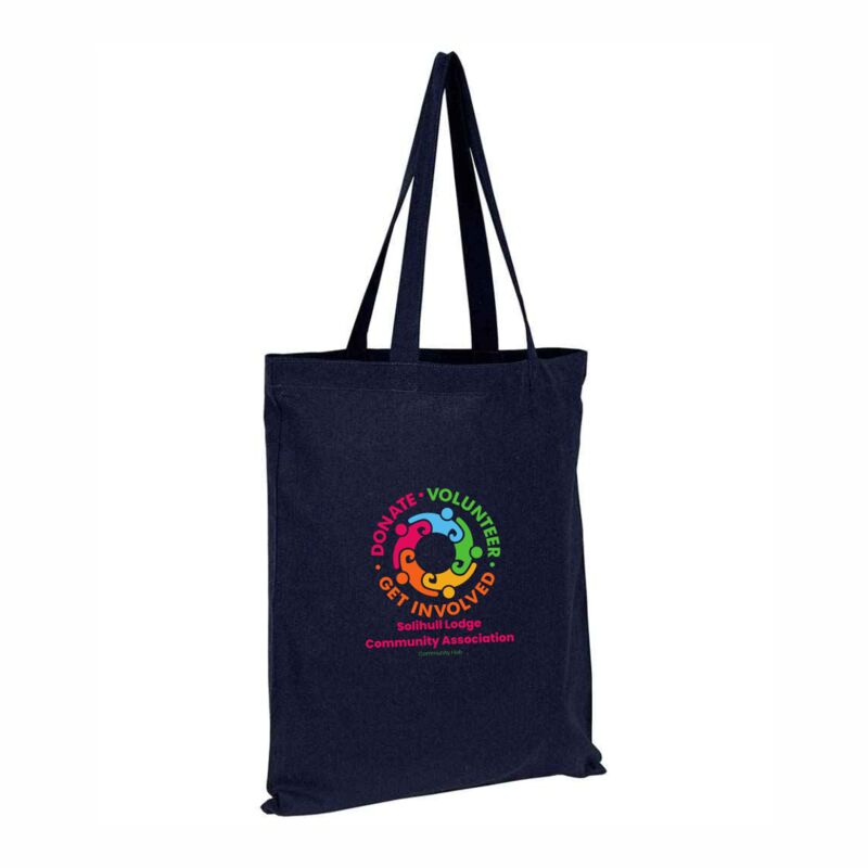 Solihull Lodge Cotton Short Handle Tote Bag Navy Thumbnail