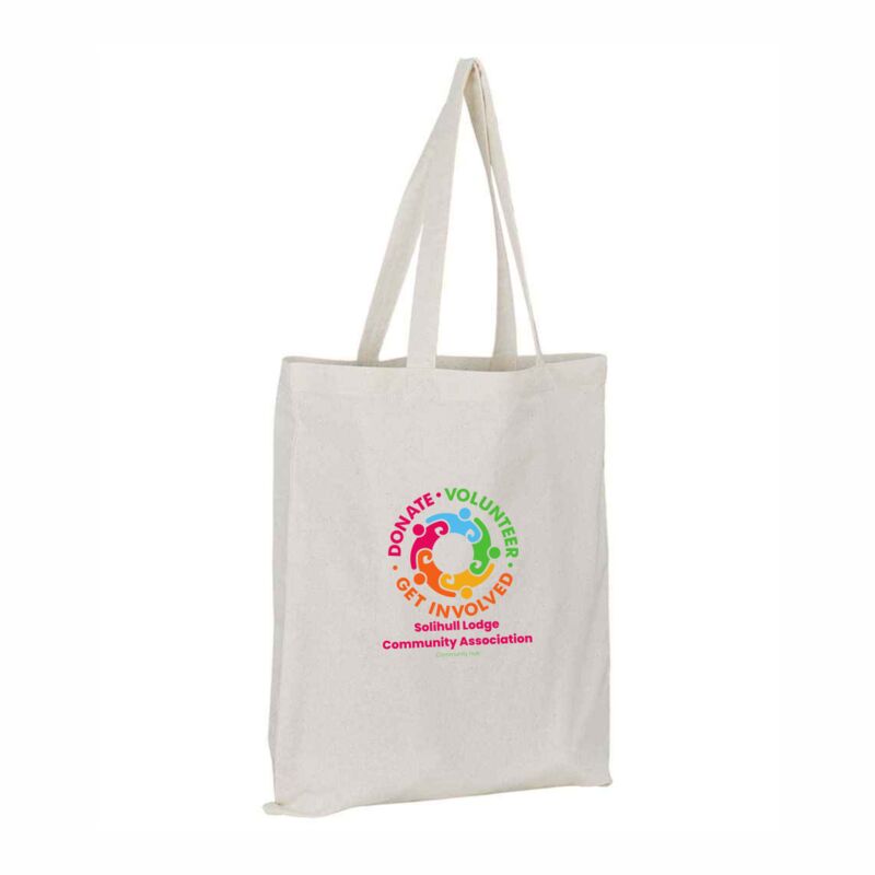 Solihull Lodge Cotton Short Handle Tote Bag White Thumbnail