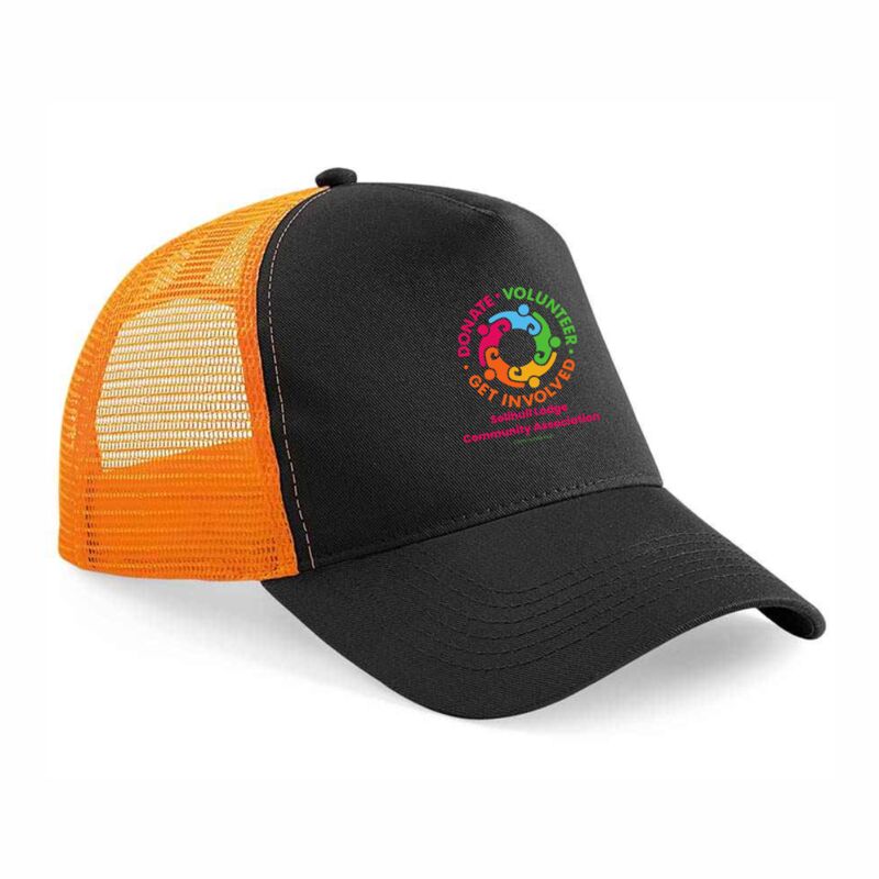 Solihull Lodge Snapback Trucker Cap Black/Orange Thumbnail