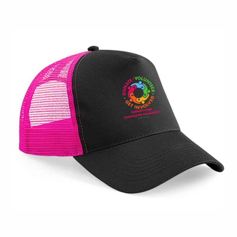 Solihull Lodge Snapback Trucker Cap Black/Pink Thumbnail