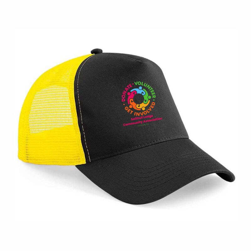 Solihull Lodge Snapback Trucker Cap Black/Yellow Thumbnail