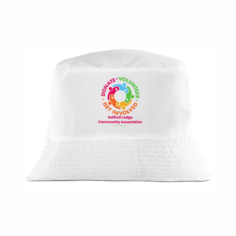 Solihull Lodge Bucket Hat White Thumbnail